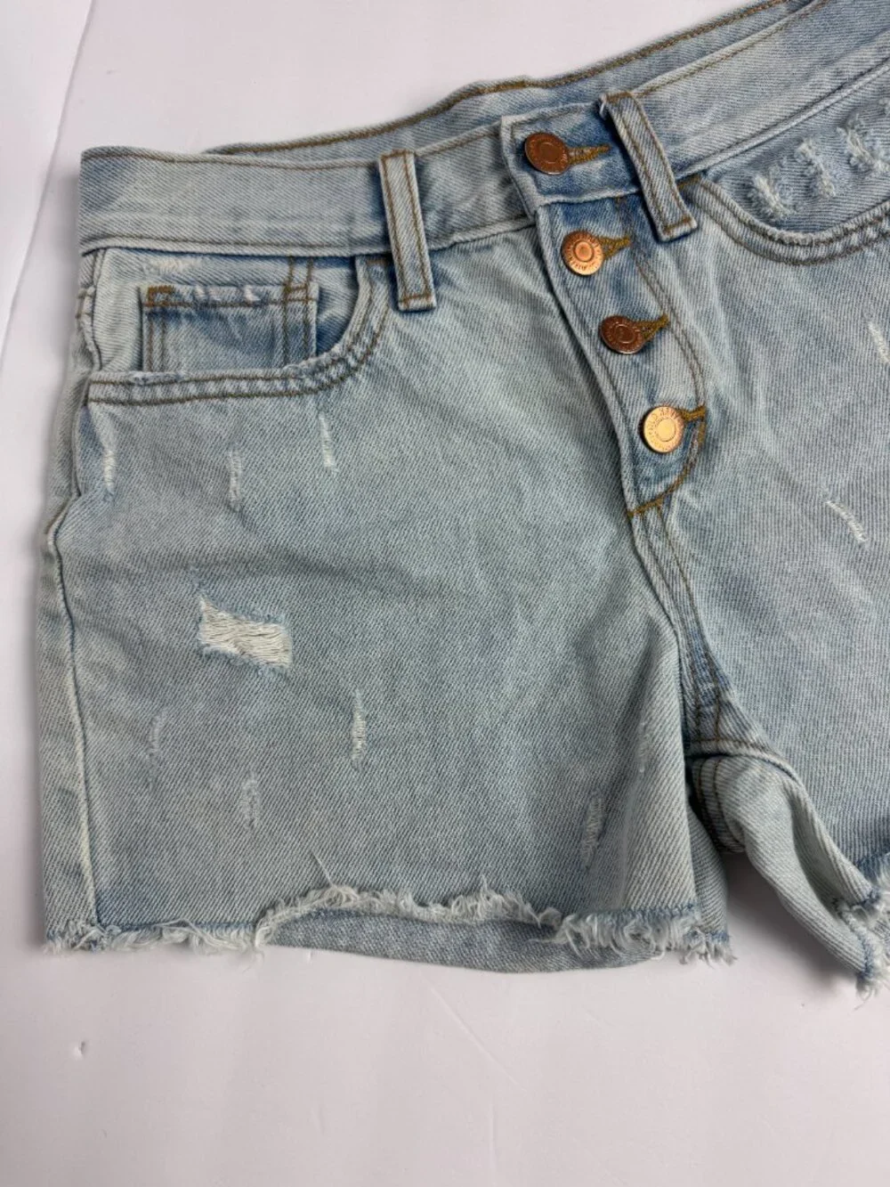 Old Navy Blue Distressed Denim Shorts Girl Size 12